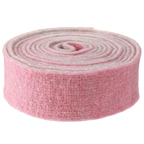Artikel Pottebånd dekorative bånd uld filt uld gammel pink grå 7,5cm 5m