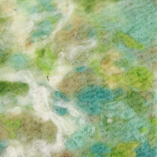 Artikel Pottebånd, forårsdekoration, filtbånd grøn, blå, hvid meleret 15cm 5m