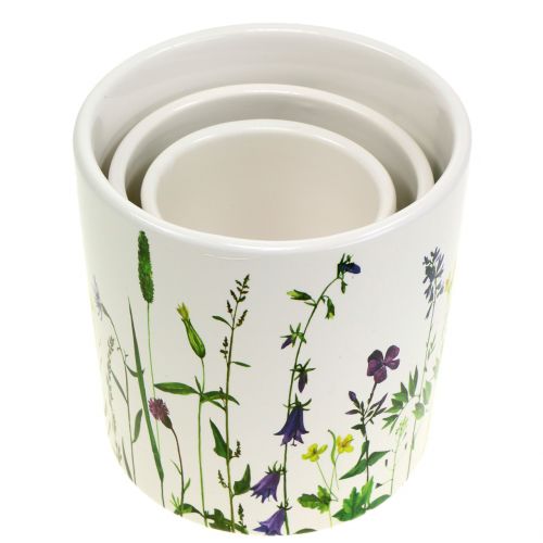 Floristik24 Planter blomster design Ø12 / 10 / 8cm sæt med 3