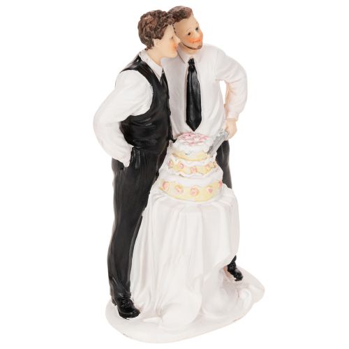 Kagetopper af et mandligt par med kage, 16,5 cm | Floristik24.dk