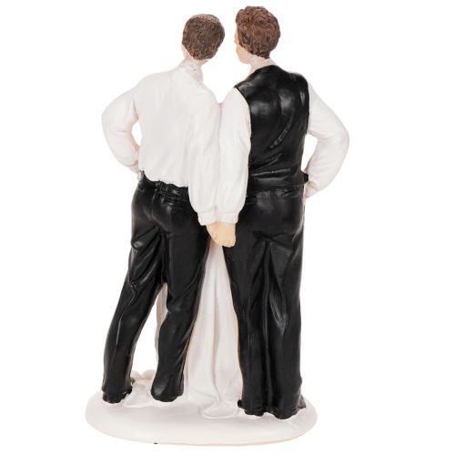 Kagetopper af et mandligt par med kage, 16,5 cm | Floristik24.dk