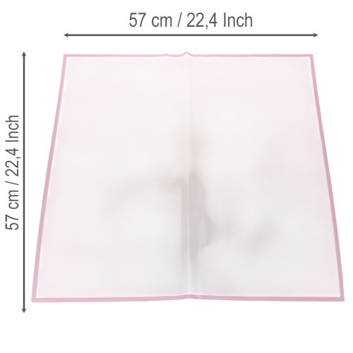 Transmatt Pink Vådbestandig Blomsterfolie 57 cm Tilskåret til Buketter 20 stk. | Floristik24.dk