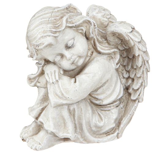 Artikel Siddende dekorativ figur af sørgende engel cremefarvet 6,5×5×7,5 cm 2 stk.
