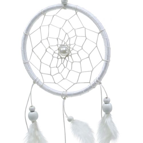 Floristik24 Drømmefanger med fjer hvid 50cm 2stk
