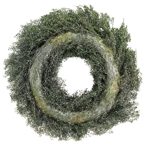 Artikel Tørret blomsterkrans grøn metallic lepidium dekoration Ø33cm