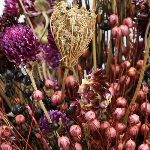 Artikel Tørrede blomster lilla kløver halm blomster hør dild 35cm 150g