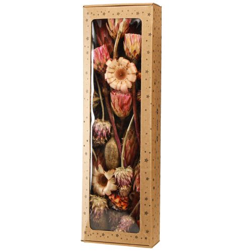 Artikel Tørrede blomsterblanding pink protea artiskokvalmue 38cm 580g