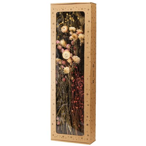 Artikel Tørrede blomster pink kløver halm blomster dild hør 35cm 150g