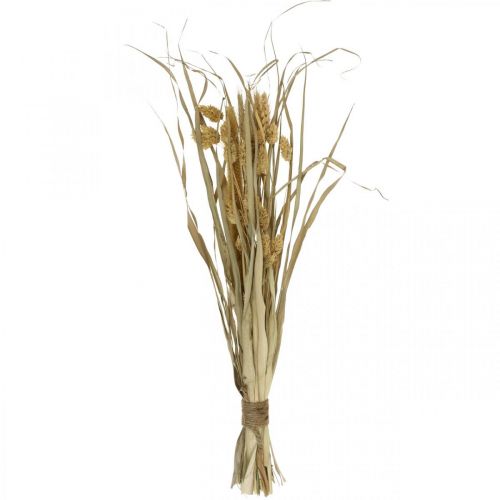 Tørret græs og korn naturligt i en bundt tørret buket 48cm