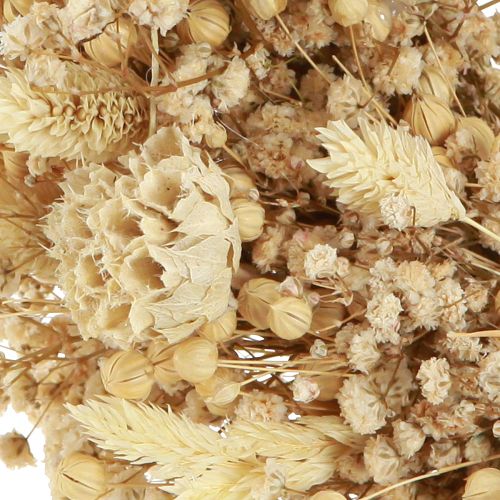 Artikel Tør blomsterkrans bleget dekorativ kransecreme Ø25cm