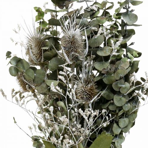 Artikel Buket tørrede blomster eukalyptus buket tidsler 45-55cm 100g