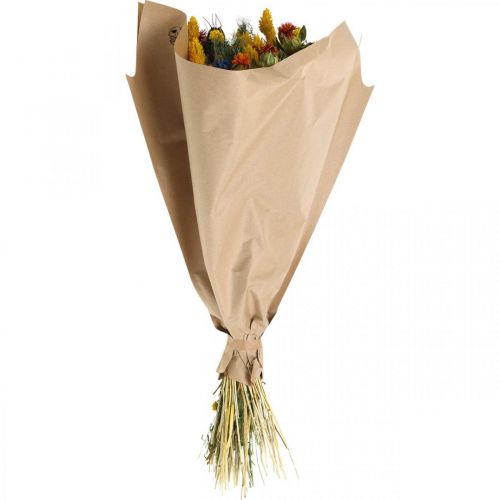 Artikel Blok tørrede blomster Blok tørrede blomster Engblomster buket 58cm