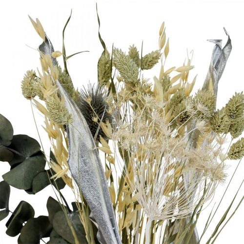 Floristik24 Tørret blomsterbuket tidsel eukalyptus tørret sølv 64cm