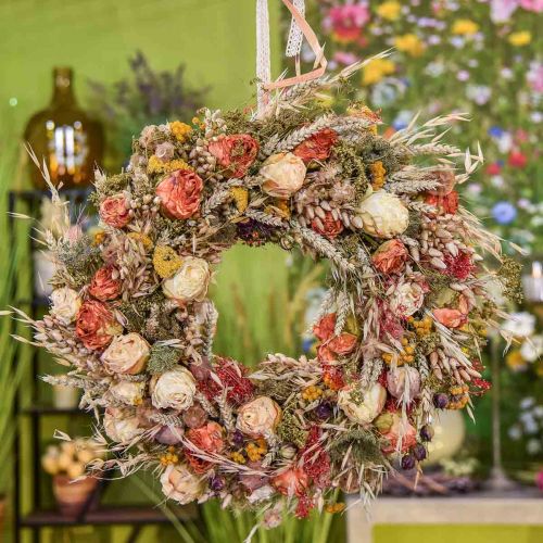 Artikel Buket tørrede blomster korn og valmuer tør dekoration 60cm 100g