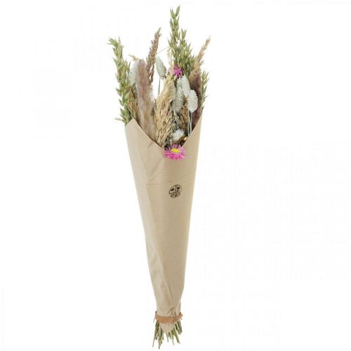 Floristik24 Buket tørrede blomster græs Phalaris halmblomster pink 60cm 110g