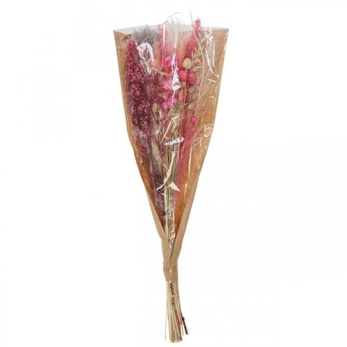 Floristik24 Buket tørrede blomster pink hvid phalaris masterwort 80cm 160g