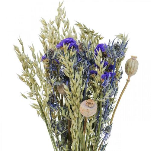 Artikel Buket tørrede blomster Buket engblomster blå H50cm 100g