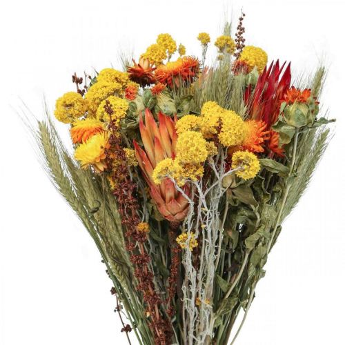 Buket tørrede blomster Buket engblomster Orange H50cm 300g