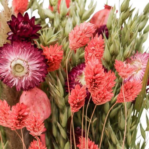 Artikel Buket tørrede blomster halm blomster korn valmue kapsel Phalaris siv 55cm