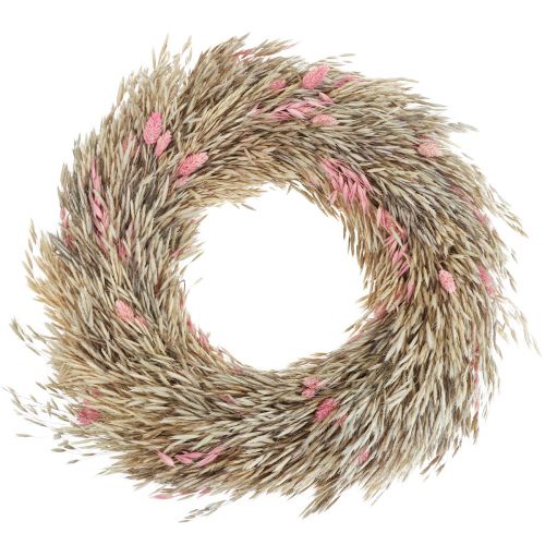 Floristik24 Tørkrans havre phalaris krans naturlig pink Ø44cm