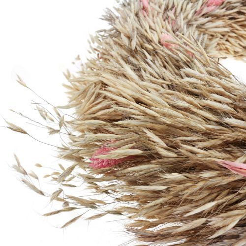 Floristik24 Tørkrans havre phalaris krans naturlig pink Ø44cm