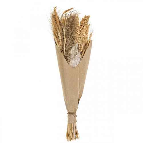 Floristik24 Tør buket af tørt græs bundt korn natur, hvid 74cm