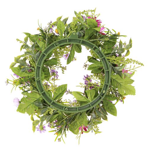Artikel Dørkrans Summer Daisy Kunstig Grøn Lilla Ø30cm