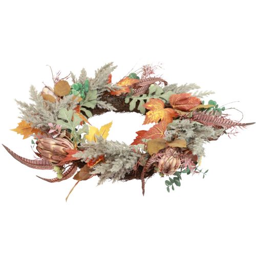 Dørkrans Protea Kunstig krans med efterårsblade Ø55cm