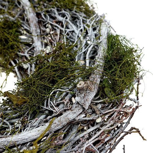 Floristik24 Dørkrans med mos Ø28cm grå, grøn