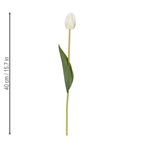 Artikel Dekorative kunstige tulipanblomster til stilfuld indretning, 40 cm, 5 stk.