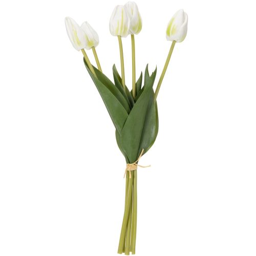 Artikel Dekorative kunstige tulipanblomster til stilfuld indretning, 40 cm, 5 stk.
