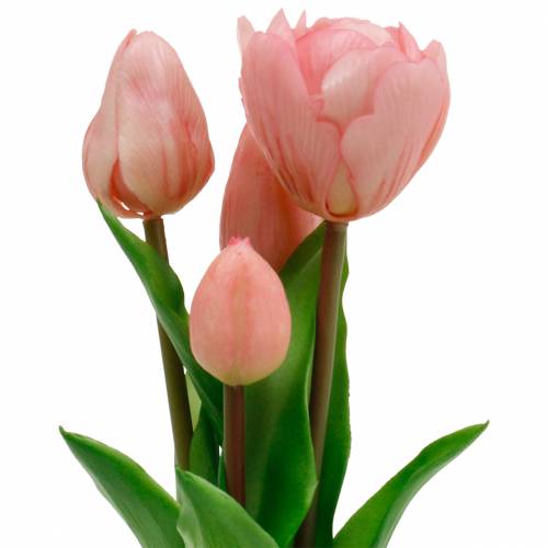 Floristik24 Tulip Bunch Real Touch Kunstige Blomster Kunstige Tulipaner Pink
