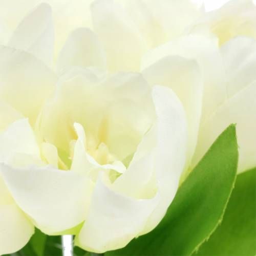 Floristik24 Spring dekoration tulipaner i en flok hvid 26,5 cm 5stk