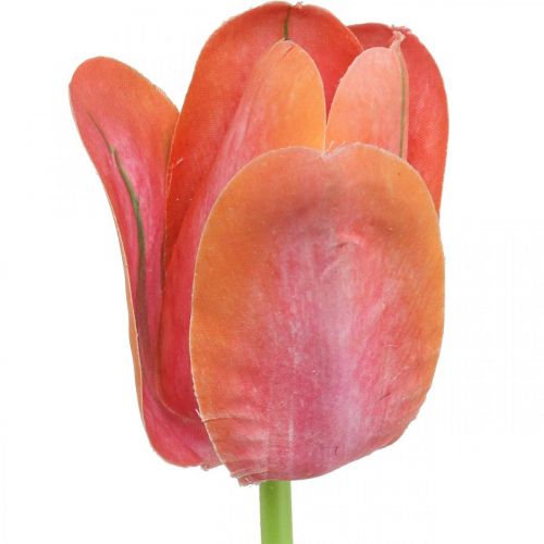 Artikel Tulipan kunstig blomst rød, orange Kunstig forårsblomst H67cm