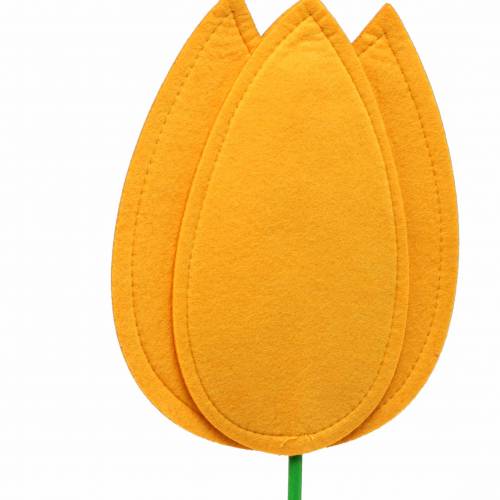 Floristik24 Filtblomst tulipan gul sommerdekoration H88cm