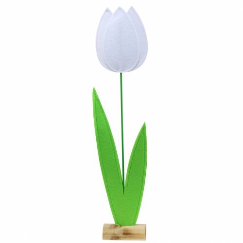 Floristik24 Filtblomst tulipan hvid H88cm