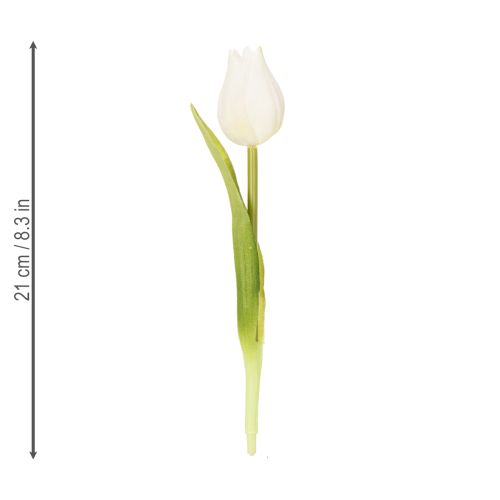 Artikel Kunstig tulipan, realistisk dekoration, holdbar silkeblomst til hjemmet, 21 cm, 6 stk.