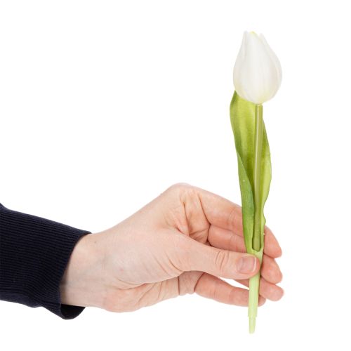 Artikel Kunstig tulipan, realistisk dekoration, holdbar silkeblomst til hjemmet, 21 cm, 6 stk.