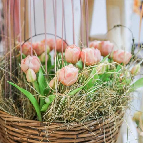 Floristik24 Tulip Bunch Real Touch Kunstige Blomster Kunstige Tulipaner Pink