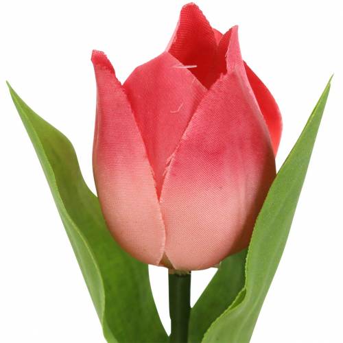 Floristik24 Tulipanblanding kunstige blomster lyserød abrikos 16cm 12stk