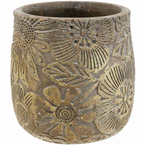 Artikel Plantekasse guld blomster keramik urtepotte Ø17cm H19cm