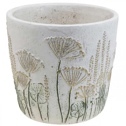 Artikel Plantekasse Stor Urtepotte Keramik Hvidguld Ø20,5cm H20cm