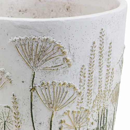 Floristik24 Plantekasse Stor Urtepotte Keramik Hvidguld Ø20,5cm H20cm