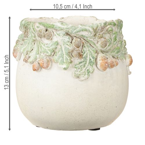 Artikel Plantepotte Efterårs Agern Plantepotte Støbt Sten Ø14,5cm H13cm