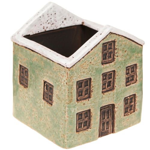 Artikel Plantekasse Keramik Hus Advent Mint Hvid 10×10×12 cm