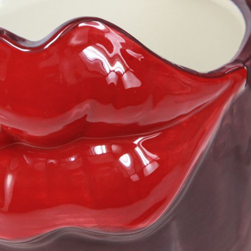 Floristik24 Plantekasse Keramik Kyssemund Vase Lyserød Lilla Ø14,5cm 2stk