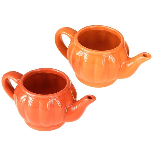 Floristik24 Plantepotte i keramik, orange, assorteret, 15×9×6,5 cm, 2 stk.