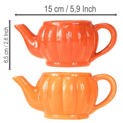 Floristik24 Plantepotte i keramik, orange, assorteret, 15×9×6,5 cm, 2 stk.