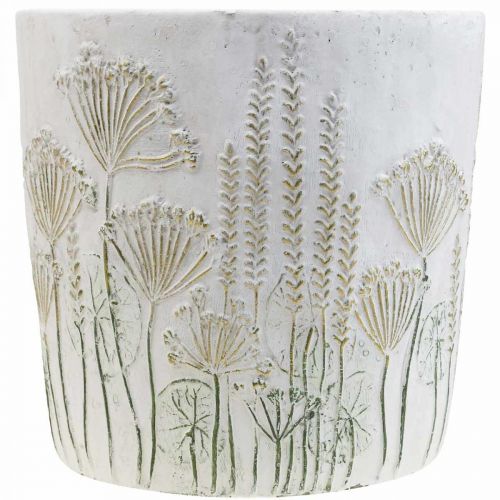 Artikel Plantekasse Keramik Hvidguld Urtepotte Ø17,5cm H16,5cm