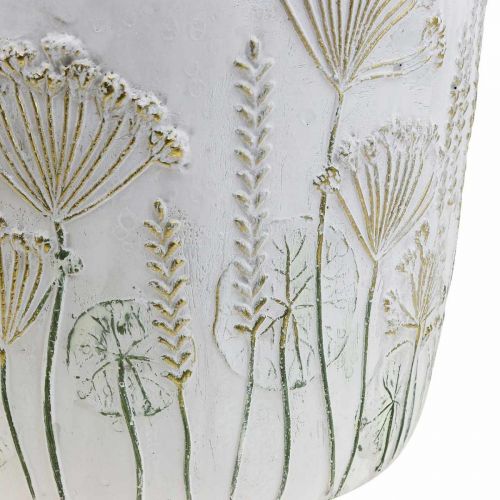 Artikel Plantekasse Keramik Hvidguld Urtepotte Ø17,5cm H16,5cm